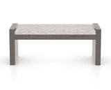 Canadel Loft Upholstered Bench 5073 in FP Crypton® and 29 Hazelnut Washed, back view