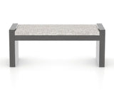 Canadel Loft Upholstered Bench 5073 in FP Crypton® and 59 Davy's Grey, front view