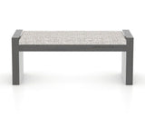 Canadel Loft Upholstered Bench 5073 in FP Crypton® and 59 Davy's Grey, back view