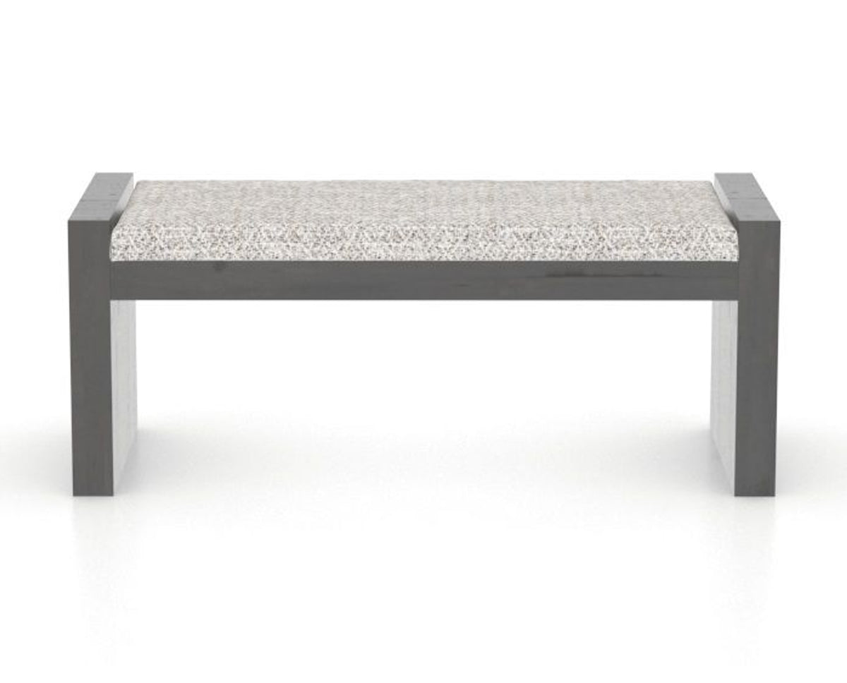 Canadel Loft Upholstered Bench 5073 in FP Crypton® and 59 Davy's Grey, back view