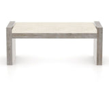 Canadel Loft Upholstered Bench 5073 in FT InsideOut® and 08 Shadow, front view