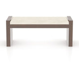 Canadel Loft Upholstered Bench 5073 in FT InsideOut® and 19 Cognac Washed, front view