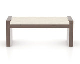 Canadel Loft Upholstered Bench 5073 in FT InsideOut® and 19 Cognac Washed, back view