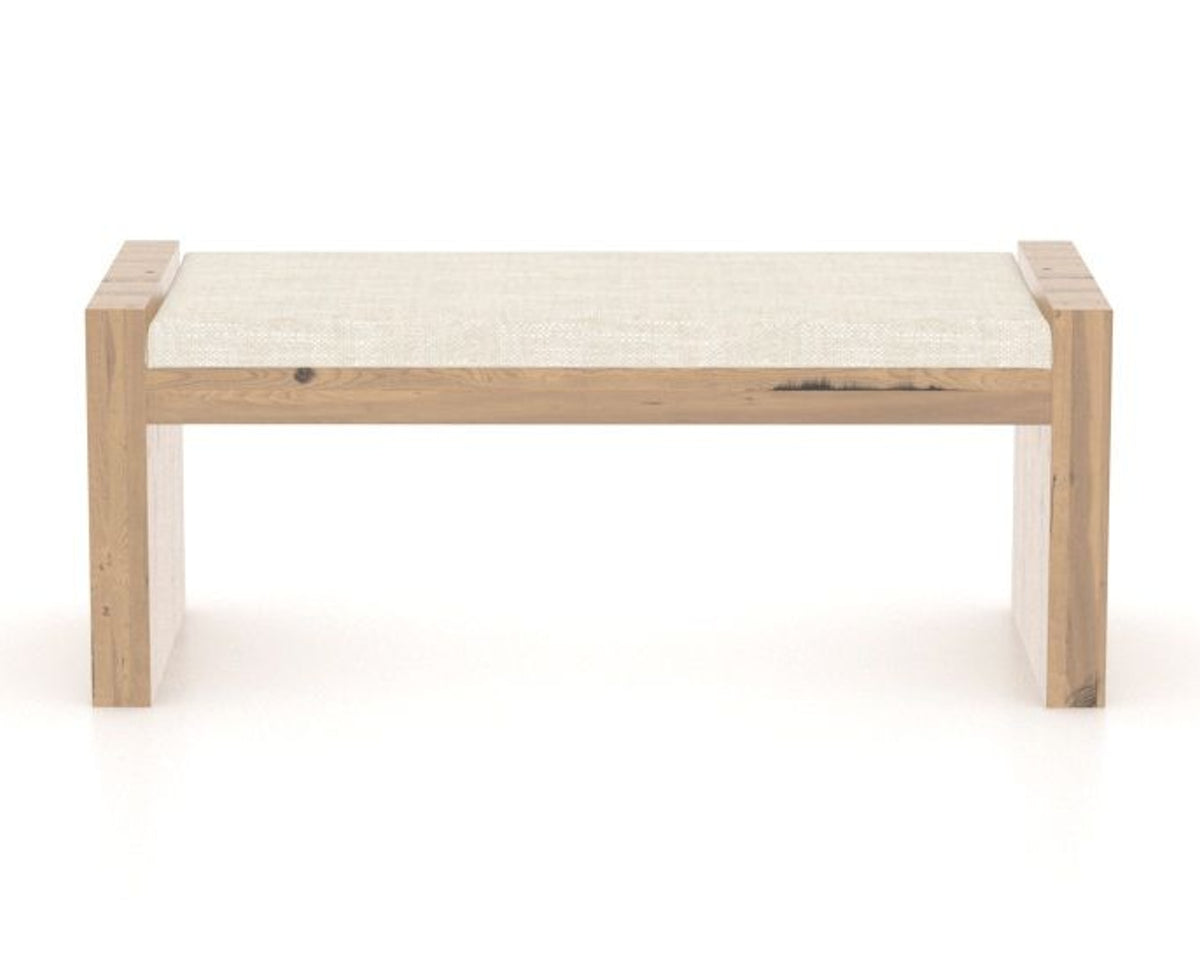 Canadel Loft Upholstered Bench 5073 in FT InsideOut® and 20 Caramel Washed, back view