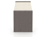 Canadel Loft Upholstered Bench 5073 in FT InsideOut® and 29 Hazelnut Washed, side view