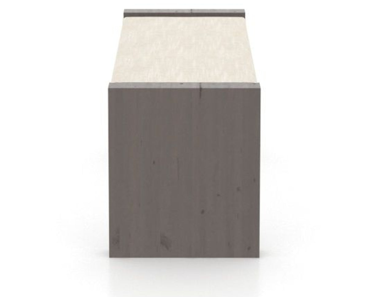 Canadel Loft Upholstered Bench 5073 in FT InsideOut® and 29 Hazelnut Washed, side view