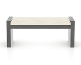 Canadel Loft Upholstered Bench 5073 in FT InsideOut® and 59 Davy's Grey, front view