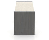 Canadel Loft Upholstered Bench 5073 in FT InsideOut® and 59 Davy's Grey, side view