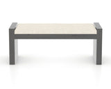Canadel Loft Upholstered Bench 5073 in FT InsideOut® and 59 Davy's Grey, back view