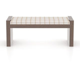 Canadel Loft Upholstered Bench 5073 in OZ Fabric and 19 Cognac Washed, front view