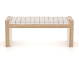 Canadel Loft Upholstered Bench 5073 in OZ Fabric and 20 Caramel Washed, front view