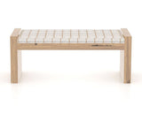 Canadel Loft Upholstered Bench 5073 in OZ Fabric and 20 Caramel Washed, back view