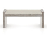 Canadel Loft Upholstered Bench 5073 in TB Fabric and 08 Shadow, front view