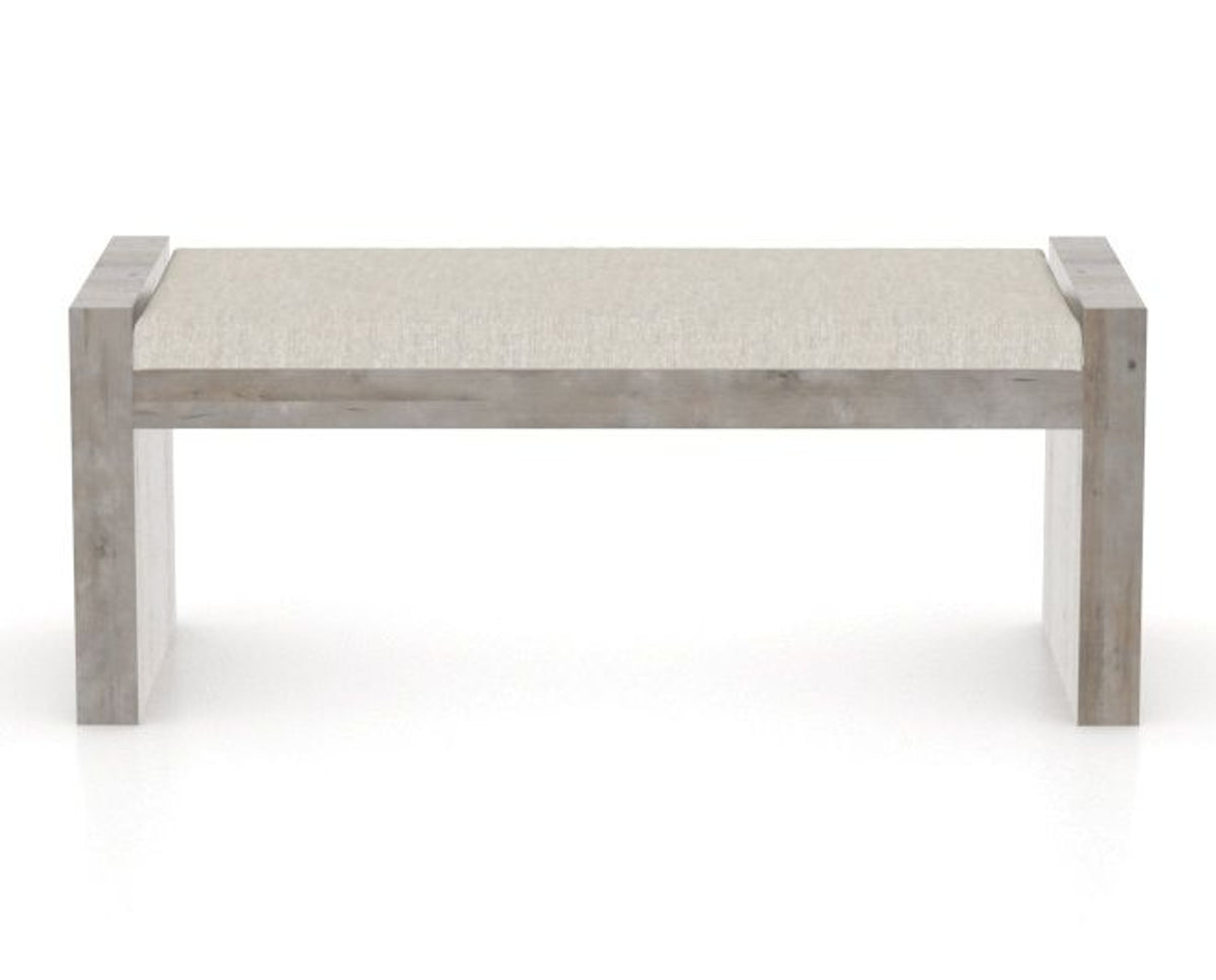 Canadel Loft Upholstered Bench 5073 in TB Fabric and 08 Shadow, front view