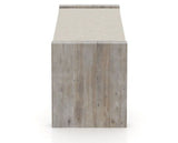 Canadel Loft Upholstered Bench 5073 in TB Fabric and 08 Shadow, side view
