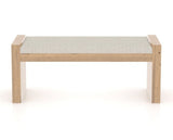 Canadel Loft Upholstered Bench 5073 in TB Fabric and 20 Caramel Washed, front view