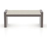 Canadel Loft Upholstered Bench 5073 in TB Fabric and 29 Hazelnut Washed, front view