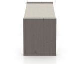 Canadel Loft Upholstered Bench 5073 in TB Fabric and 29 Hazelnut Washed, side view