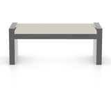 Canadel Loft Upholstered Bench 5073 in TB Fabric and 59 Davy's Grey, back view
