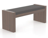 Canadel Loft Upholstered Bench 5073 in XU Faux Leather and 19 Cognac Washed, three-quarter view