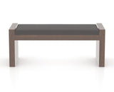 Canadel Loft Upholstered Bench 5073 in XU Faux Leather and 19 Cognac Washed, front view
