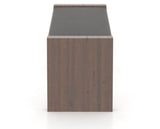 Canadel Loft Upholstered Bench 5073 in XU Faux Leather and 19 Cognac Washed, side view