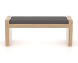 Canadel Loft Upholstered Bench 5073 in XU Faux Leather and 20 Caramel Washed, front view