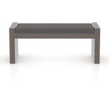 Canadel Loft Upholstered Bench 5073 in XU Faux Leather and 29 Hazelnut Washed, front view