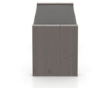 Canadel Loft Upholstered Bench 5073 in XU Faux Leather and 29 Hazelnut Washed, side view