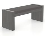 Canadel Loft Upholstered Bench 5073 in XU Faux Leather and 59 Davy's Grey, three-quarter view