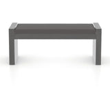 Canadel Loft Upholstered Bench 5073 in XU Faux Leather and 59 Davy's Grey, front view
