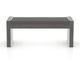 Canadel Loft Upholstered Bench 5073 in XU Faux Leather and 59 Davy's Grey, back view