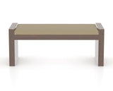 Canadel Loft Upholstered Bench 5073 in XY Faux Leather and 19 Cognac Washed, front view