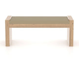 Canadel Loft Upholstered Bench 5073 in XY Faux Leather and 20 Caramel Washed, front view