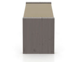 Canadel Loft Upholstered Bench 5073 in XY Faux Leather and 29 Hazelnut Washed, side view