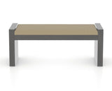 Canadel Loft Upholstered Bench 5073 in XY Faux Leather and 59 Davy's Grey, front view