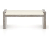 Canadel Loft Upholstered Bench 5073 in YJ Faux Leather and 08 Shadow, front view