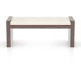 Canadel Loft Upholstered Bench 5073 in YJ Faux Leather and 19 Cognac Washed, front view