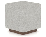 Canadel Loft Upholstered Bench 5169 in 7C Fabric and 19 Cognac Washed, three-quarter view