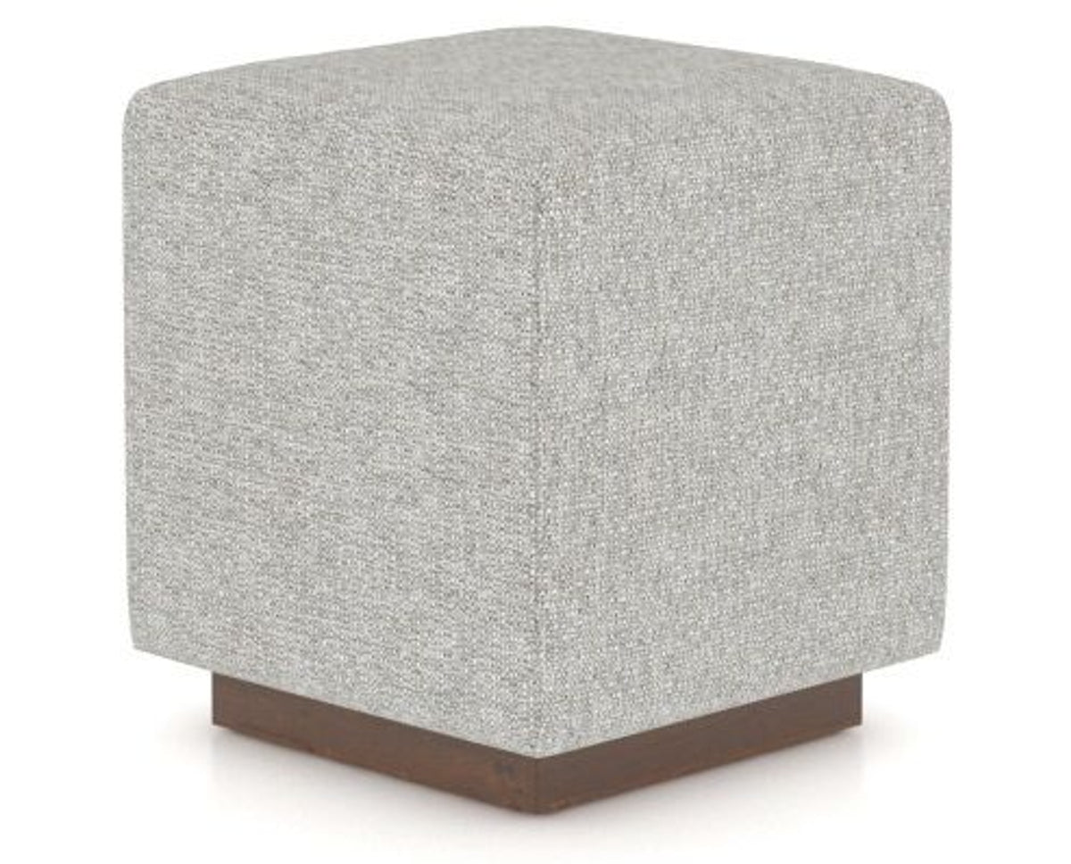 Canadel Loft Upholstered Bench 5169 in 7C Fabric and 19 Cognac Washed, three-quarter view