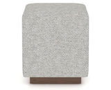 Canadel Loft Upholstered Bench 5169 in 7C Fabric and 19 Cognac Washed, side view