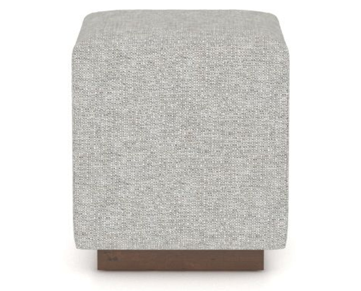 Canadel Loft Upholstered Bench 5169 in 7C Fabric and 19 Cognac Washed, side view