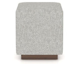 Canadel Loft Upholstered Bench 5169 in 7C Fabric and 19 Cognac Washed, back view