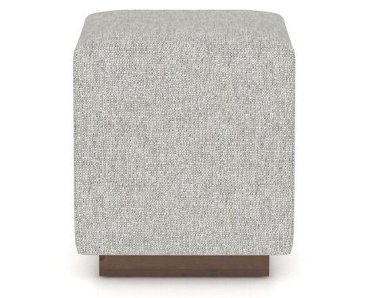 Canadel Loft Upholstered Bench 5169 in 7C Fabric and 19 Cognac Washed, back view