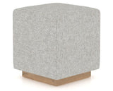 Canadel Loft Upholstered Bench 5169 in 7C Fabric and 20 Caramel Washed, three-quarter view