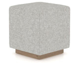 Canadel Loft Upholstered Bench 5169 in 7C Fabric and 25 Pecan Washed, three-quarter view
