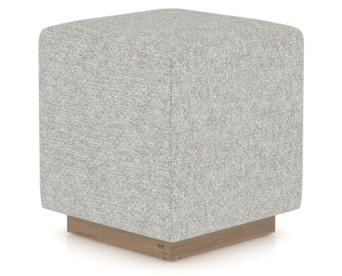 Canadel Loft Upholstered Bench 5169 in 7C Fabric and 25 Pecan Washed, three-quarter view