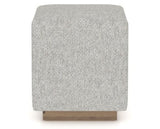Canadel Loft Upholstered Bench 5169 in 7C Fabric and 25 Pecan Washed, back view