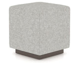 Canadel Loft Upholstered Bench 5169 in 7C Fabric and 29 Hazelnut Washed, three-quarter view