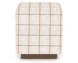 Canadel Loft Upholstered Bench 5169 in OZ Fabric and 19 Cognac Washed, side view